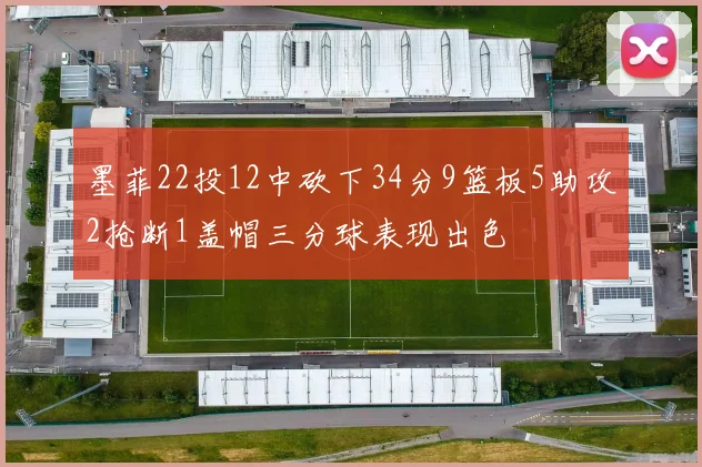 墨菲22投12中砍下34分9篮板5助攻2抢断1盖帽三分球表现出色